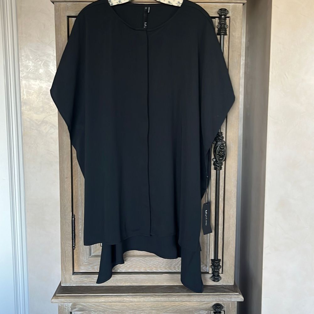 Mynt1792 Black Tunic Top Plus Size 1X New